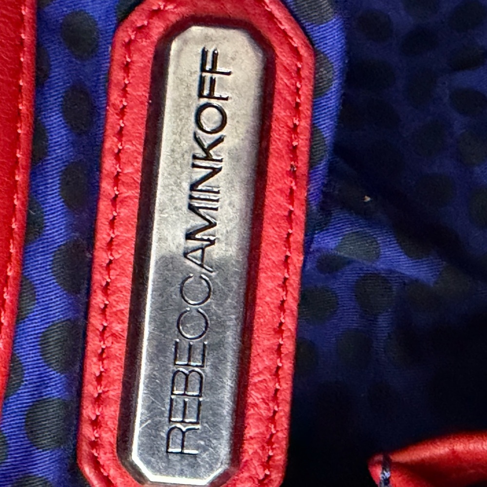 Rebecca Minkoff RED Leather RARE MINI Nikki Hobo Shoulder Bag - Picture 13 of 13